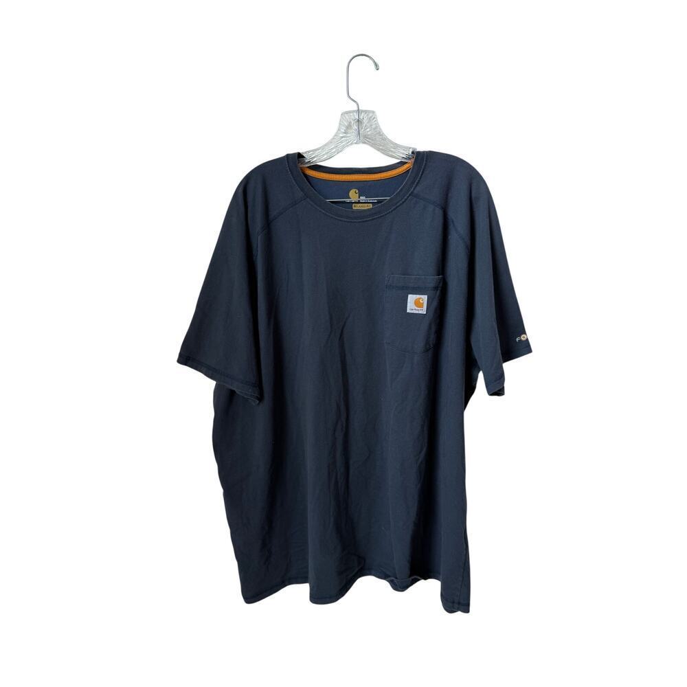Carhartt Relaxed Fit Cotton Navy Blue Pocket T-Shirt Size 3XL